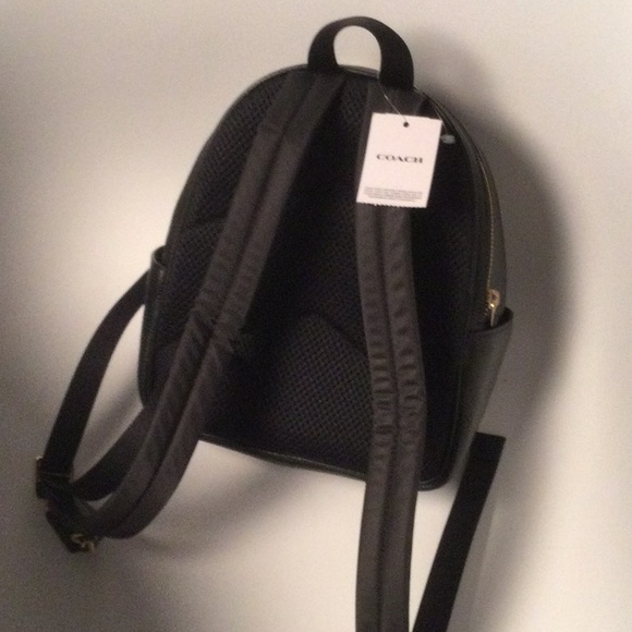 Coach Black Pebbled Leather Mini Backpack with Gold Hardware - Picture 2 of 3